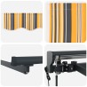 Cadre d'auvent Jaune et Gris 400 × 300 cm 515047515047