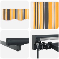 Cadre d'auvent Jaune et Gris 400 × 300 cm 515050515050