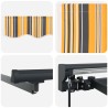 Cadre d'auvent Jaune et Gris 400 × 300 cm 515050515050