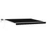 Auvent Rétractable Noir 400 × 300 cm Tissu et acier 515053515053
