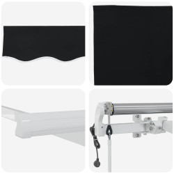 Auvent rétractable électrique Noir 400 × 300 cm 515054515054