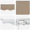Auvent Rétractable Beige 400 × 300 cm Polyester et Aluminium 515055515055