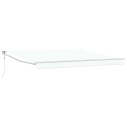 Auvent Rétractable Blanc 400 × 300 cm Polyester et Aluminium 515057515057