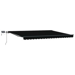 Auvent Rétractable Noir 400 ×300 cm tissu 515058515058