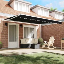 Auvent rétractable manuel Noir 400 × 300 cm 515059515059