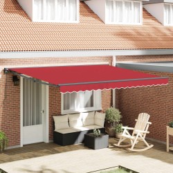 Cadre d'auvent Rouge 400 × 300 cm Polyester avec revêtement PU 515060515060