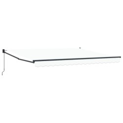 Auvent Rétractable Blanc 400 × 300 cm Polyester et Aluminium 515062515062
