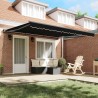 Cadre d'auvent Noir 400 × 300 cm Polyester avec revêtement PU 515066515066