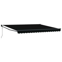 Auvent Rétractable Noir 400 × 300 cm Polyester et Aluminium 515067515067