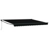 Auvent Rétractable Noir 400 × 300 cm Polyester et Aluminium 515067515067