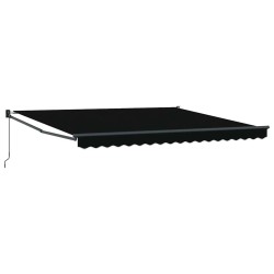 Auvent Rétractable Noir 400 × 300 cm Polyester et Aluminium 515068515068