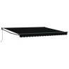 Auvent Rétractable Noir 400 × 300 cm Polyester et Aluminium 515068515068