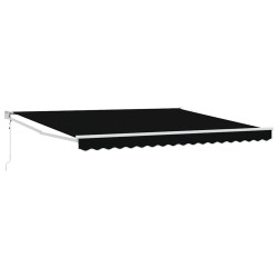 Auvent Rétractable Noir 400 × 300 cm Polyester et Aluminium 515069515069