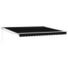 Auvent Rétractable Noir 400 × 300 cm Polyester et Aluminium 515069515069