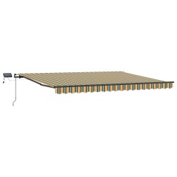 Auvent Rétractable Vert et jaune 400 × 350 cm tissu 515073515073
