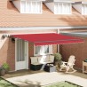 Auvent Rétractable Rouge 400 ×350 cm tissu 515082515082