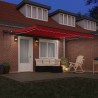 Auvent Rétractable Rouge 400 ×350 cm tissu 515082515082