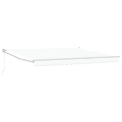 Auvent Rétractable Blanc 400 × 300 cm Polyester et Aluminium 515089515089