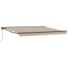 Cadre d'auvent Beige 400 × 300 cm Polyester avec revêtement PU 515091515091