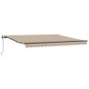 Auvent Rétractable Beige 400 × 300 cm Tissu et Aluminium 515092515092