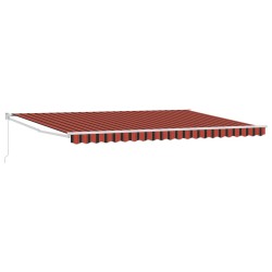 Auvent Orange et marron 500 x 300 x 165 cm Polyester et métal 515102515102