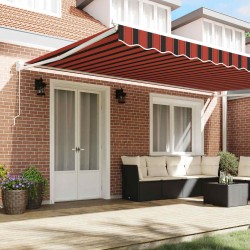 Auvent Orange et marron 500 x 300 x 165 cm Polyester et métal 515102515102