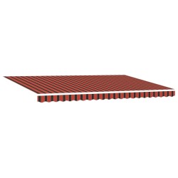 Auvent Rétractable orange et marron 500 × 300 cm Tissu et acier 515104515104