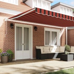 Auvent Orange et marron 500 x 300 x 165 cm Polyester et métal 515109515109