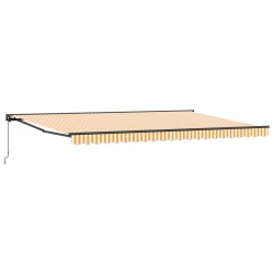 Cadre d'auvent Jaune et blanc 500 × 300 cm 515112515112