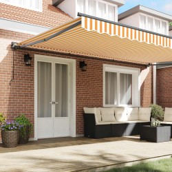 Cadre d'auvent Jaune et blanc 500 × 300 cm 515112515112