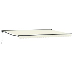 Cadre d'auvent Crème 500 × 300 cm Polyester avec revêtement PU 515113515113