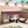 Cadre d'auvent Bordeaux 500 × 300 cm 515115515115