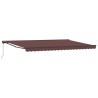 Cadre d'auvent Marron 500 × 300 cm Polyester avec revêtement PU 515116515116