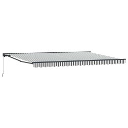 Cadre d'auvent Anthracite et blanc 500 × 300 cm 515117515117