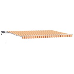Auvent Rétractable Jaune et Orange 500 × 300 cm Tissu et acier 515119515119