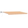 Auvent Rétractable Jaune et Orange 500 × 300 cm Tissu et acier 515119515119