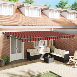 Auvent Orange et marron 500 x 300 x 165 cm Polyester et métal 515120515120