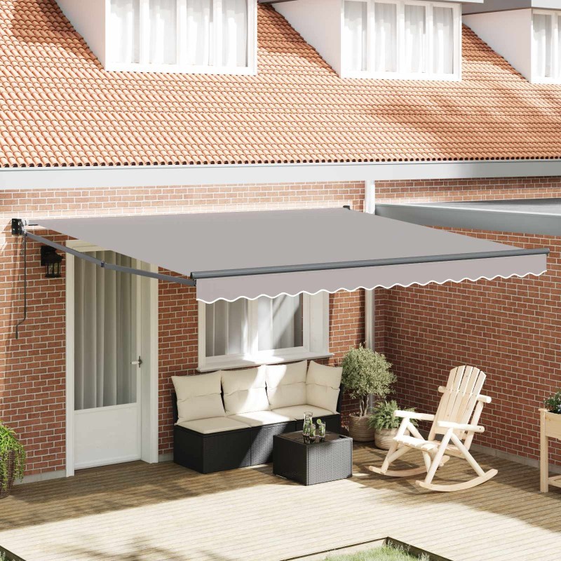 Auvent rétractable électrique Gris clair 400 × 300 cm 515124515124