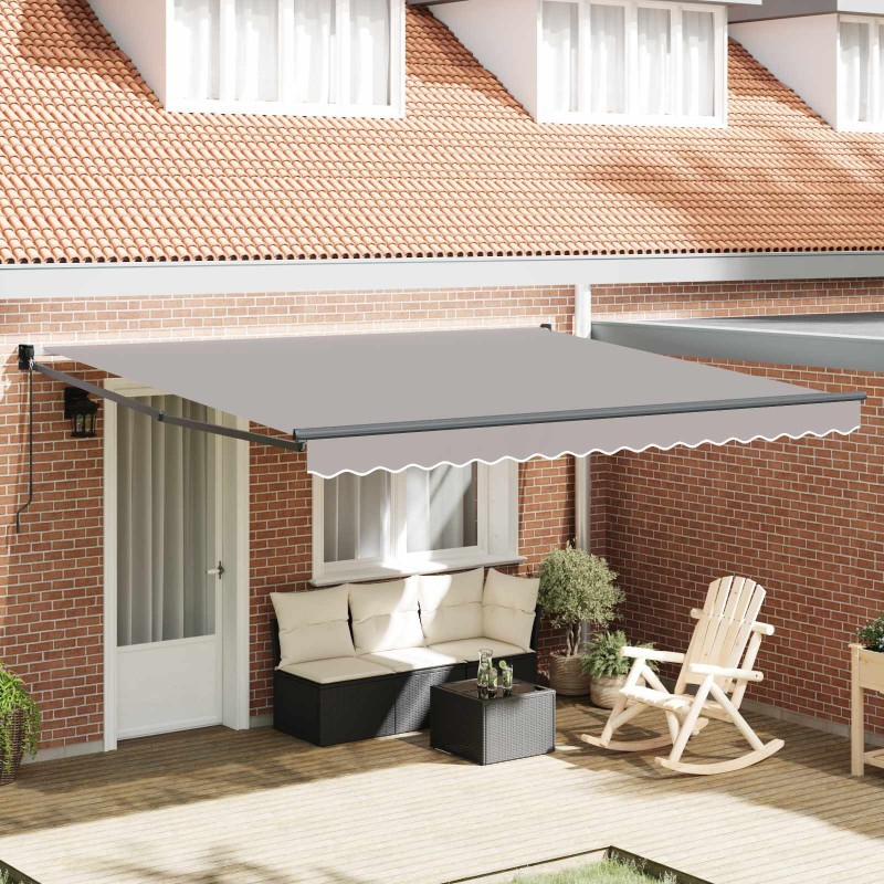 Auvent Rétractable Gris clair 400 × 300 cm 515125515125