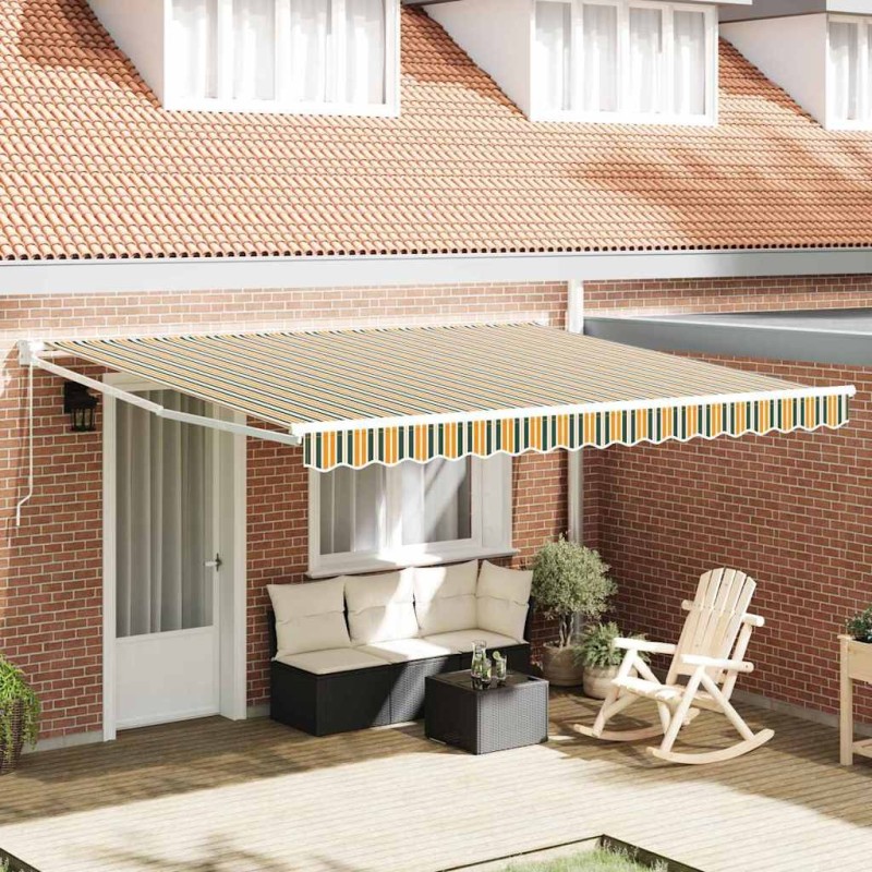 Auvent Rétractable Multicolore 400 × 300 cm 515126515126