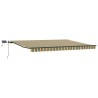 Auvent Rétractable Vert et jaune 400 ×300 cm tissu 515128515128
