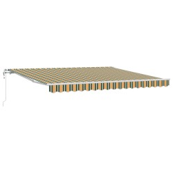 Auvent rétractable électrique Vert et jaune 400 × 300 cm 515130515130