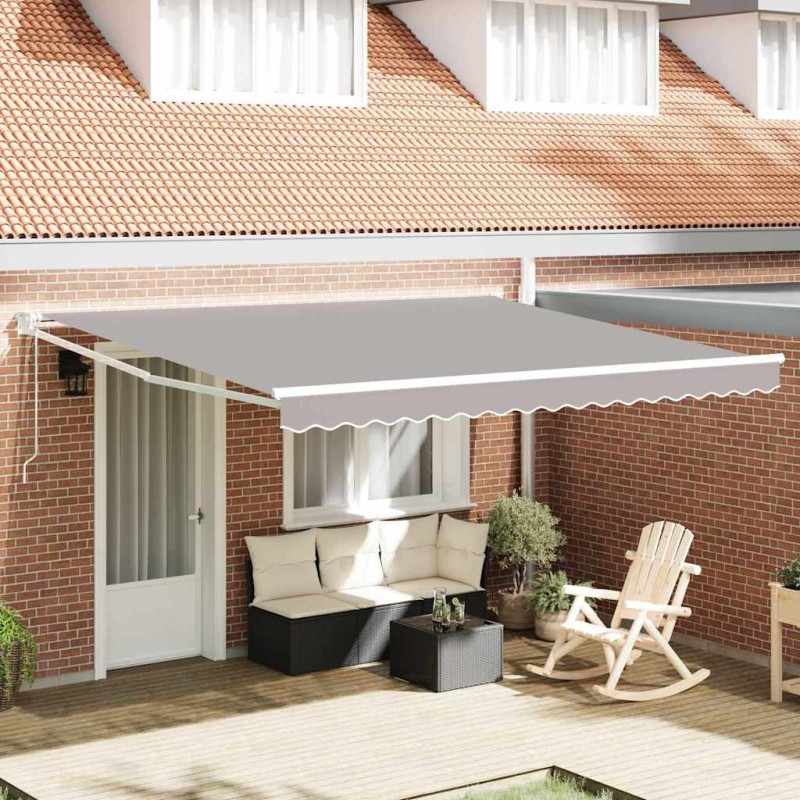 Auvent rétractable électrique Gris clair 400 × 300 cm 515139515139