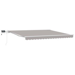 Auvent Rétractable Gris clair 400 × 300 cm Tissu et acier 515143515143