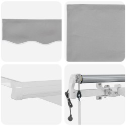 Auvent rétractable électrique Gris clair 400 × 300 cm 515145515145