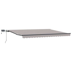 Auvent Rétractable Gris clair 400 ×300 cm tissu 515147515147