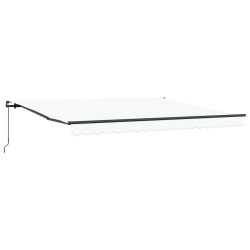 Auvent Rétractable Blanc 400 × 350 cm Polyester et Acier 515151515151