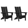 Chaise de jardin 2 pcs Noir 80.5 x 74.5 x 92 cm Polyéthylène 515152515152