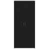 Cabinet à chaussures Noir 80 x 35.5 x 180 cm Bois d'ingénierie 515155515155