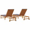 Transat 3 pcs Marron Bois d'Acacia Massif 515159515159